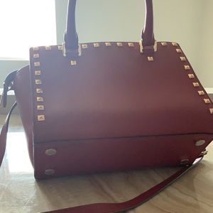 MICHAEL Michael Kors Selma Studded Medium Wine Red